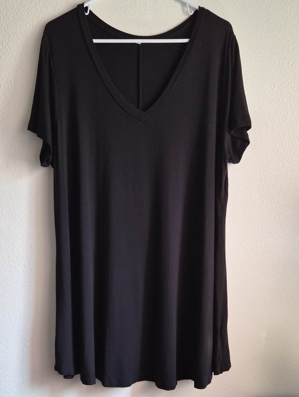 Black T Shirt Dress / Tunic Size 3X